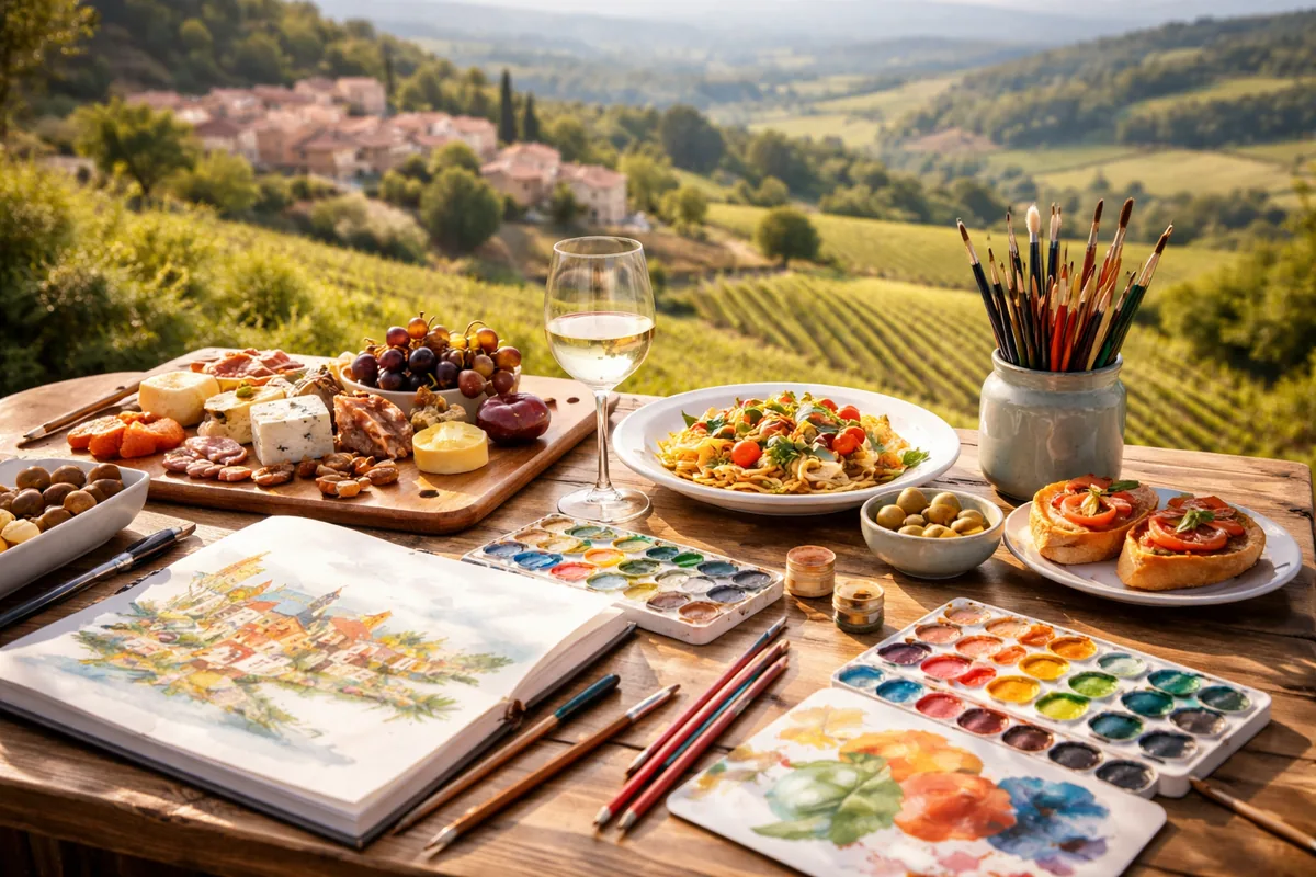 Comment intégrer des loisirs créatifs lors d'un voyage gastronomique